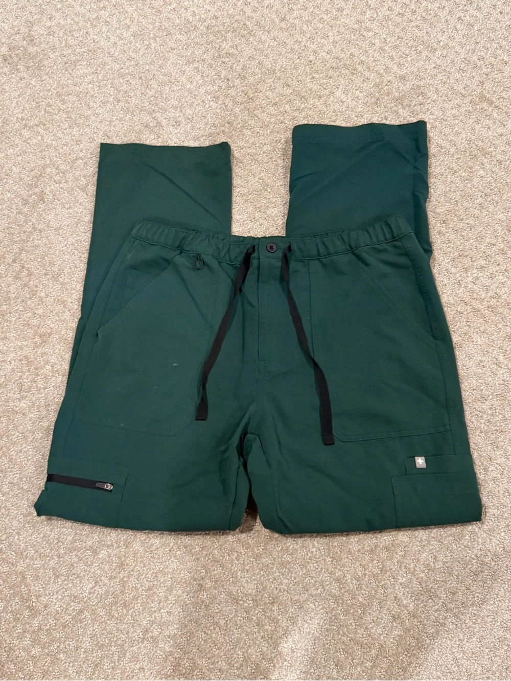 Figs Men's Forest Green Drawstring Utility Scrub Pants L